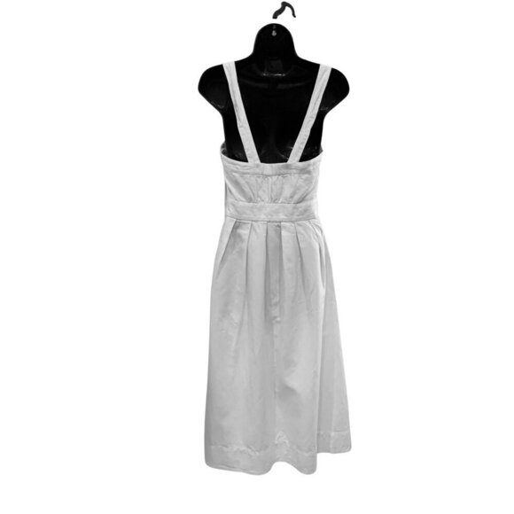 Gap dress halter or straps size 4 white pockets side buttons cotton linen - Picture 2 of 10